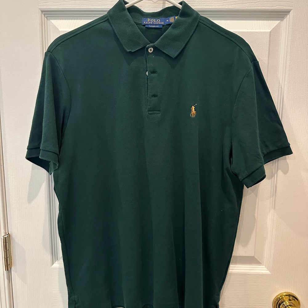 Polo by Ralph Lauren Dark Green Short-Sleeve Polo with Gold Pony